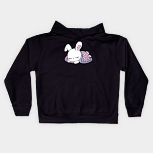 Sleepy cute bunny Kids Hoodie